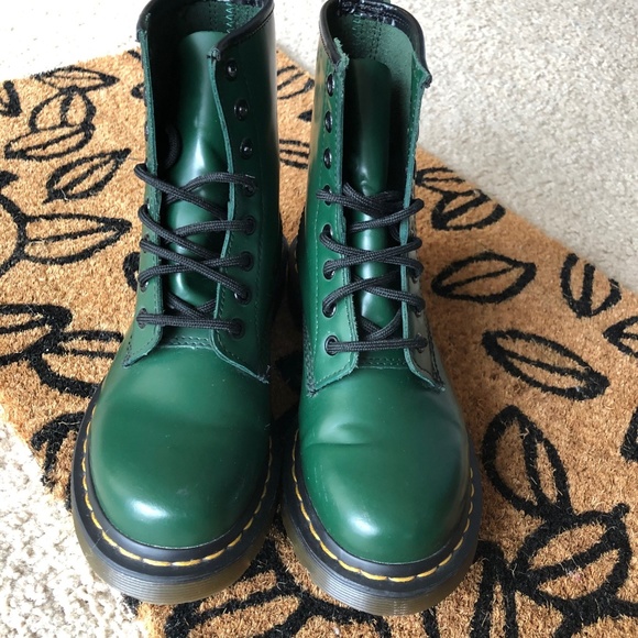 Green Dr Martens Boots - Picture 2 of 8